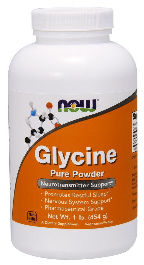 NOW Foods Glicīns, tīrs pulveris – 454 g