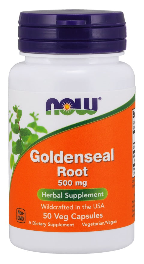 Produkto nuotrauka: NOW Foods Goldenseal Root, 500mg - 50 kapsulių