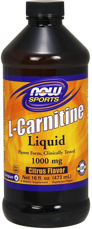 Produkto nuotrauka: NOW Foods Liquid L-Carnitine, 1000mg Tropical Punch - 473 ml.