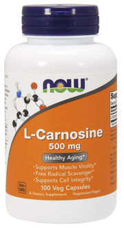 NOW Foods L-karnozīns, 500 mg – 100 kapsulas