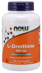 NOW Foods L-ornitīns, 500 mg – 120 kapsulas