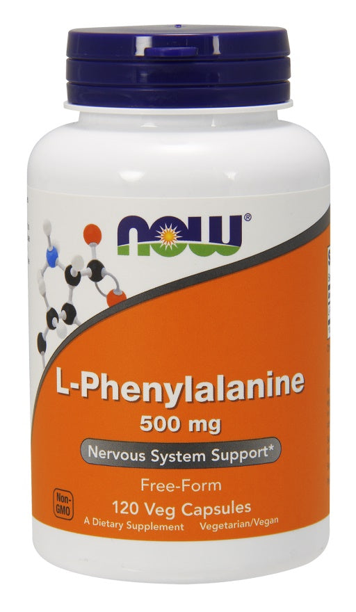 Produkto nuotrauka: NOW Foods L-Phenylalanine, 500mg - 120 kapsulių