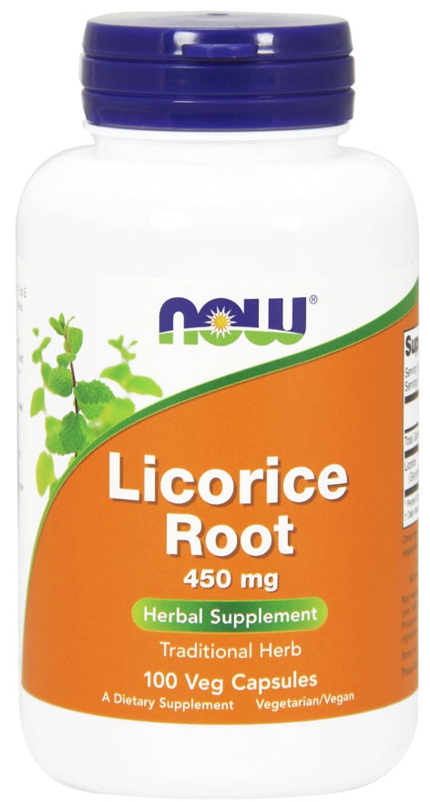NOW Foods lakricas sakne, 450 mg – 100 kapsulas