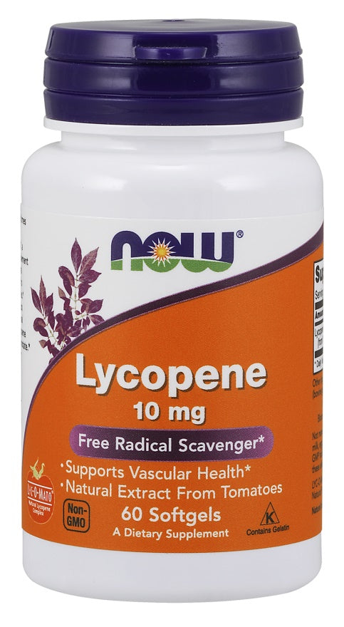 Produkto nuotrauka: NOW Foods Lycopene, 10mg - 60 minkštųjų kapsulių