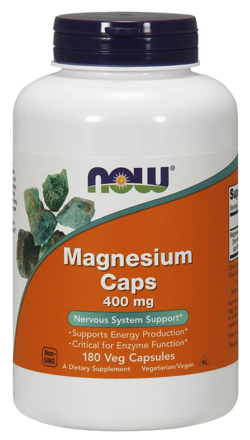 NOW Foods Magnijs, 400 mg - 180 kapsulas