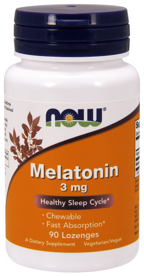 Produkto nuotrauka: NOW Foods Melatonin Chewable, 3mg - 90 pastilių