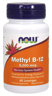 NOW Foods Metil B - 12 ar folijskābi, 5000 mcg - 60 pastilas