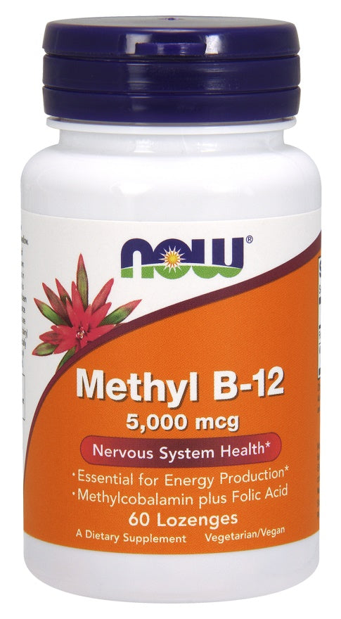 NOW Foods Metil B - 12 ar folijskābi, 5000 mcg - 60 pastilas