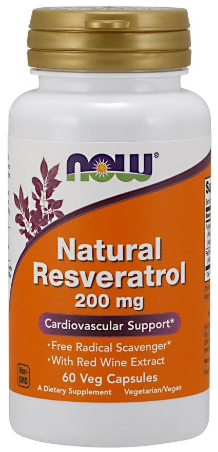 NOW Foods Resveratrols, 200 mg – 60 kapsulas