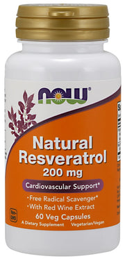 Produkto nuotrauka: NOW Foods Resveratrol, 200mg - 60 kapsulių