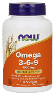 Produkto nuotrauka: NOW Foods Omega 3-6-9, 1000mg - 100 minkštųjų kapsulių