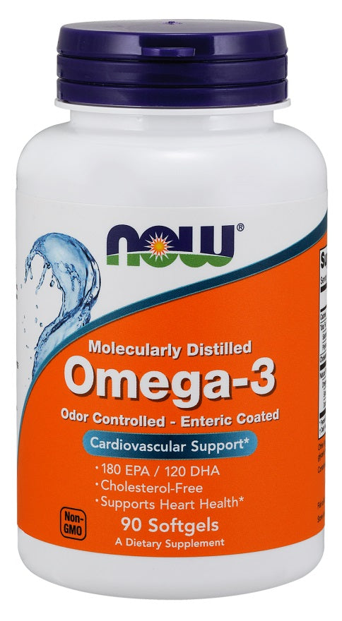 Produkto nuotrauka: NOW Foods Omega-3 Enteric Coated - 90 minkštųjų kapsulių