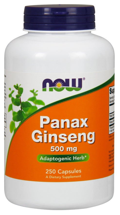 NOW Foods Panax Žeņšeņs, 500 mg – 250 kapsulas