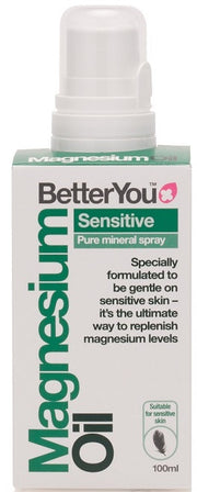 BetterYou magnija eļļas aerosols jutīgai ādai – 100 ml.