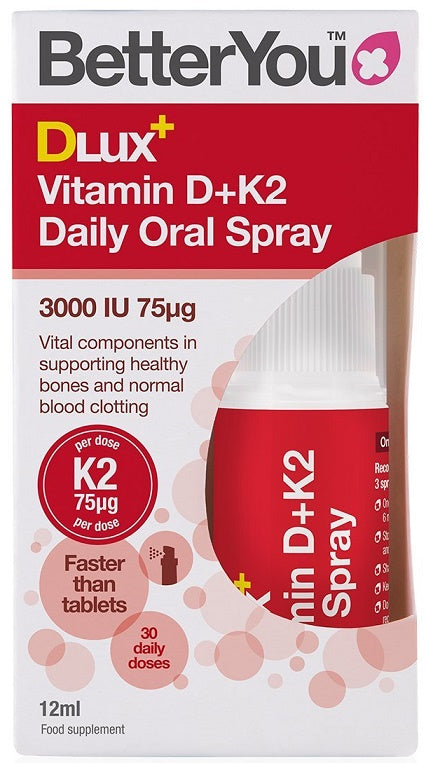 BetterYou DLux+ D+K2 vitamīna ikdienas mutes aerosols – 12 ml.
