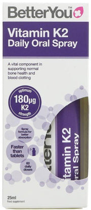 BetterYou K2 vitamīna ikdienas mutes aerosols – 25 ml.