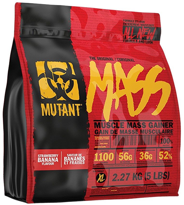 Mutant Mutant Mass, zemeņu-banānu garša – 2270 g