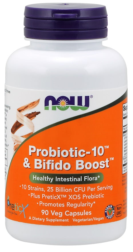 NOW Foods Probiotic - 10 un Bifido Boost – 90 kapsulas