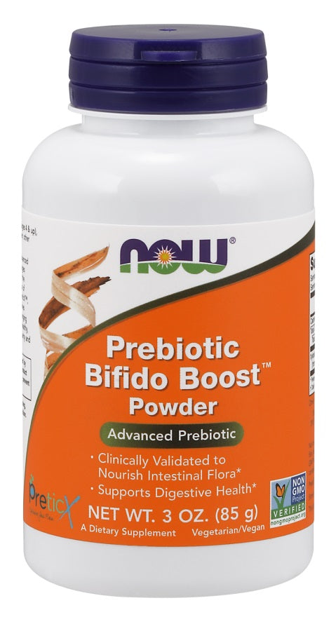 NOW Foods prebiotikas Bifido Boost pulveris – 85 g