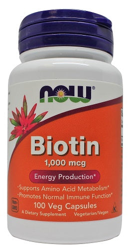NOW Foods Biotīns, 1000 µg - 100 kapsulas