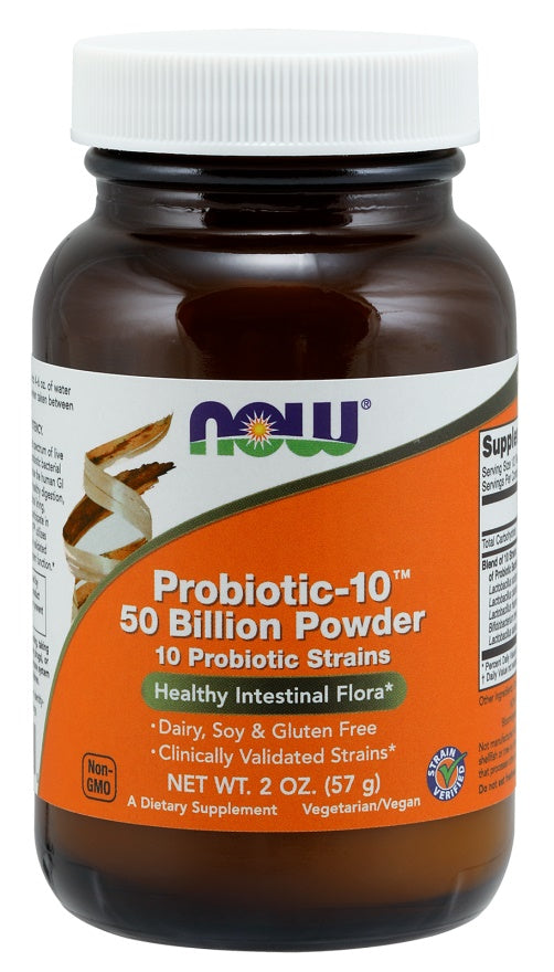 NOW Foods Probiotic - 10, 50 miljardi pulveris – 57 g