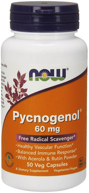 Produkto nuotrauka: NOW Foods Pycnogenol with Acerola & Rutin Powder, 60mg - 50 kapsulių