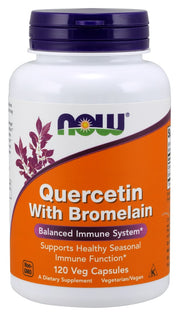 NOW Foods kvercetīns ar bromelīnu – 120 kapsulas