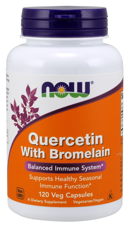 Produkto nuotrauka: NOW Foods Quercetin with Bromelain - 120 kapsulių