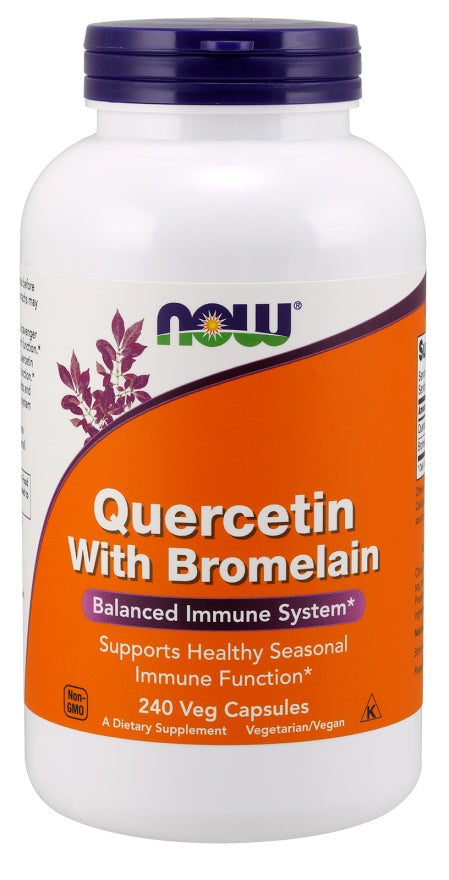 Produkto nuotrauka: NOW Foods Quercetin with Bromelain - 240 kapsulių