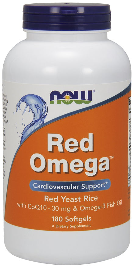 NOW Foods Red Omega (sarkano rauga rīsi) – 180 kapsulas