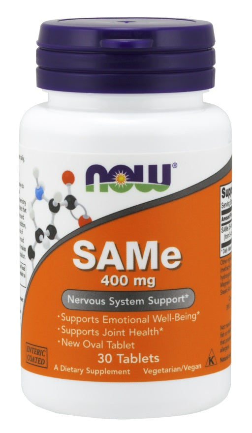 NOW Foods SAMe, 400 mg – 30 tabletes