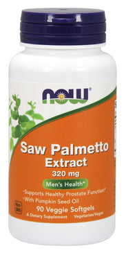 NOW Foods sabalpalmas ar ķirbju sēklu eļļu, 320 mg – 90 veģetārās kapsulas