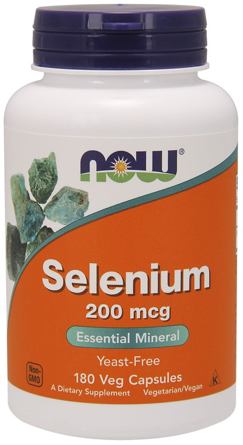 NOW Foods selēns, 200 µg – 180 kapsulas