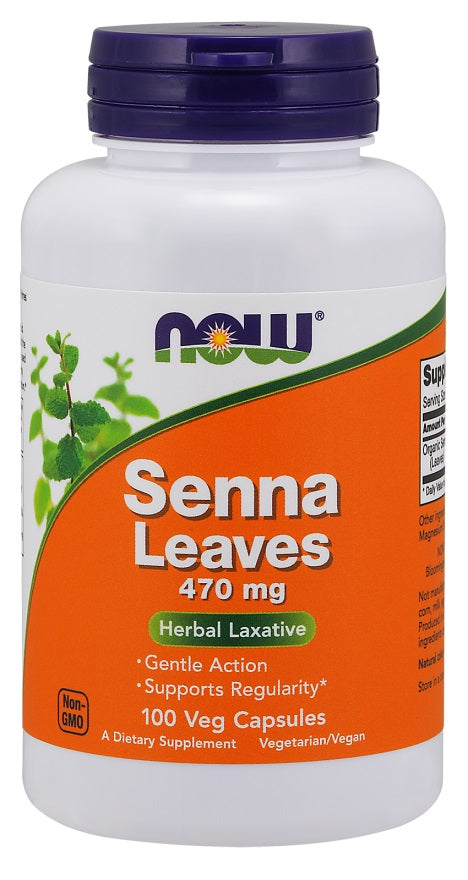 Produkto nuotrauka: NOW Foods Senna Leaves, 470mg - 100 kapsulių