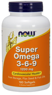 NOW Foods Super Omega 3-6-9, 1200 mg – 180 kapsulas