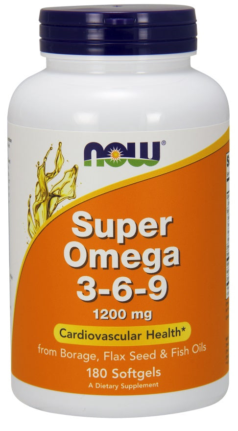 NOW Foods Super Omega 3-6-9, 1200 mg – 180 kapsulas