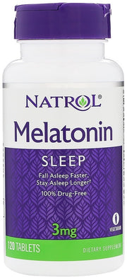Natrol melatonīns, 3 mg - 120 tabletes