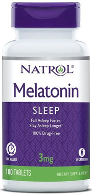Natrol melatonīns ar kontrolētu izdalīšanos, 3 mg - 100 tabletes