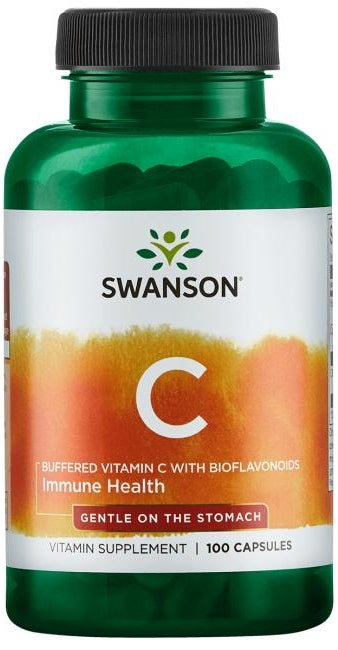 Swanson buferēts C vitamīns ar bioflavonoīdiem – 100 kapsulas