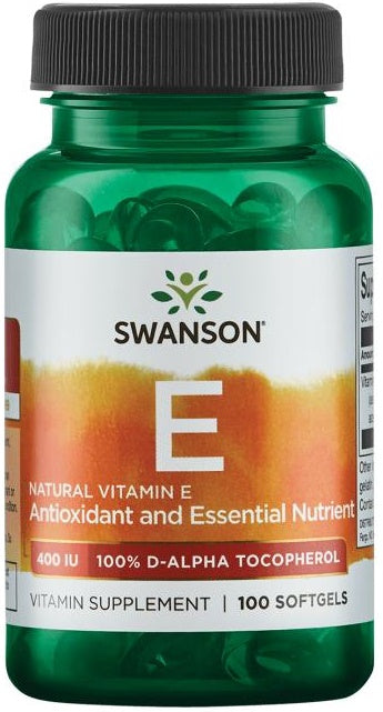 Swanson E vitamīns, 400 IU Natural - 100 želejas kapsulas