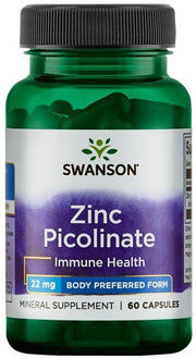 Swanson Cinka pikolināts, vēlamā forma, 22 mg - 60 kapsulas