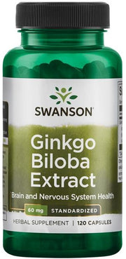 Swanson ginka ekstrakts, 60 mg – 120 kapsulas