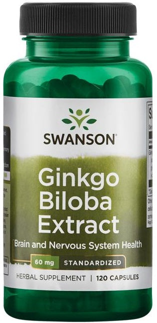 Swanson ginka ekstrakts, 60 mg – 120 kapsulas