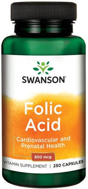 Swanson folijskābe, 800 mcg – 250 kapsulas