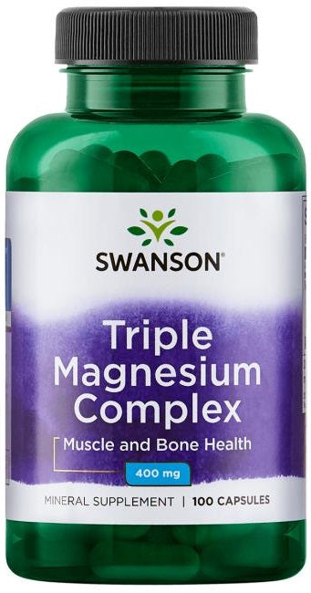 Swanson trīskāršais magnija komplekss, 400 mg – 100 kapsulas