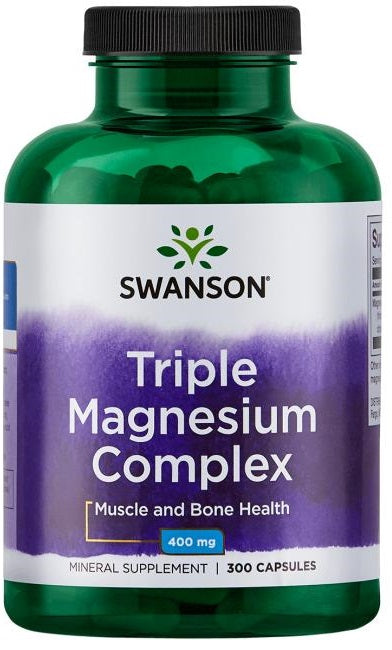 Swanson trīskāršais magnija komplekss, 400 mg – 300 kapsulas