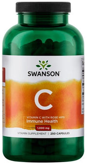 Swanson C vitamīns ar mežrozīšu ekstraktu, 1000 mg – 250 kapsulas