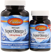 Carlson Labs savvaļas zivju super omega-3, 1200 mg – 100 + 30 kapsulas