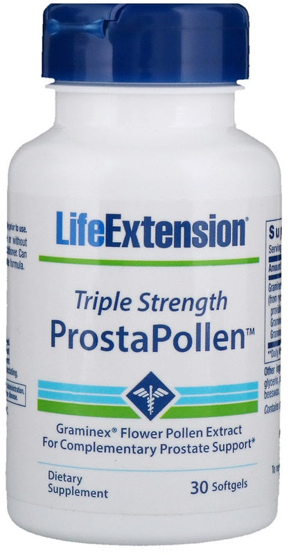 Life Extension ProstaPollen trīskārša stipruma kapsulas – 30 kapsulas