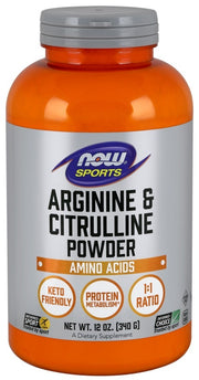 NOW Foods arginīns un citrulīns, pulveris - 340 g